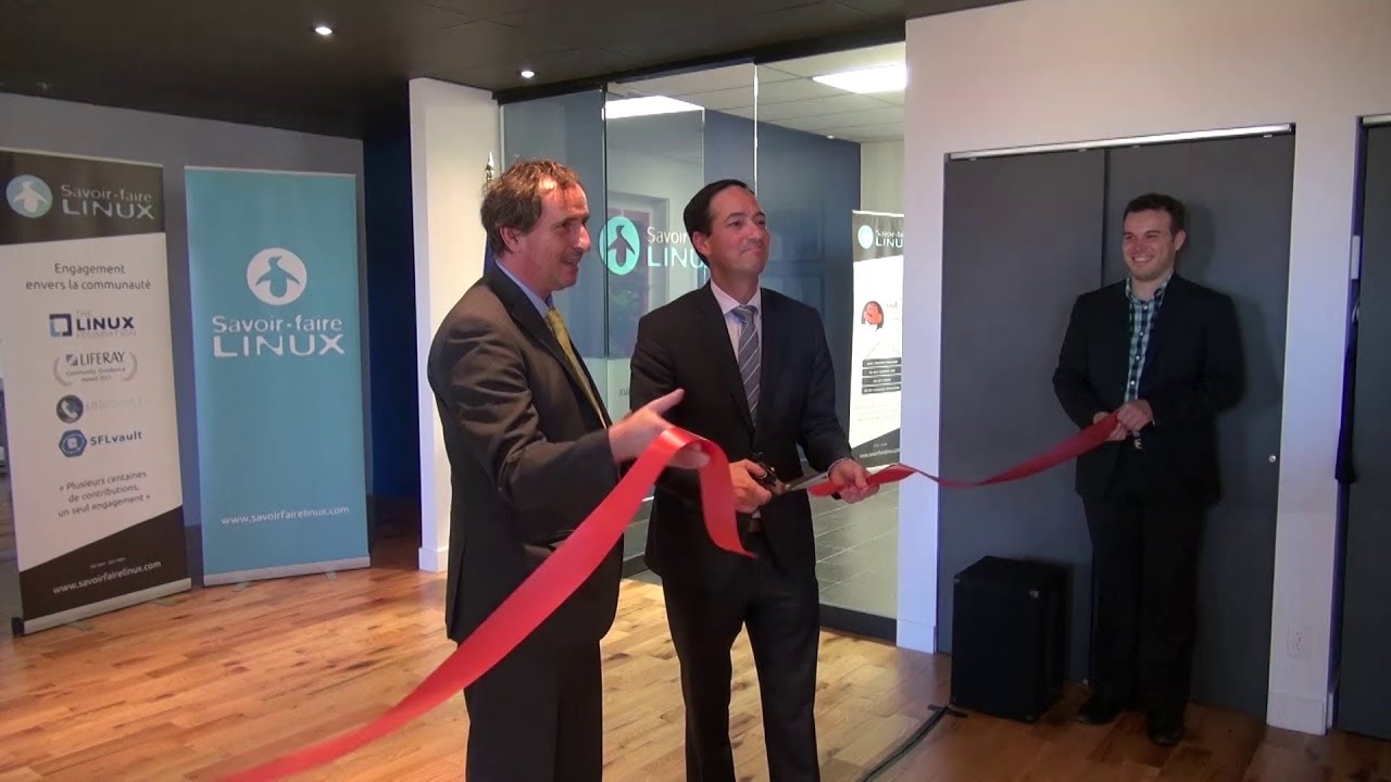 Inauguration des nouveaux bureaux de Savoir-faire Linux à Québec - YouTube