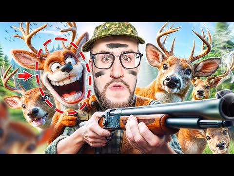 КТО НАСТОЯЩИЙ ОЛЕНЬ, А КТО ФЕЙК! 4 ОЛЕНЯ vs 1 ОХОТНИК! 100 БОТОВ И ТОЛЬКО ОДИН НАСТОЯЩИЙ! (OH DEER)