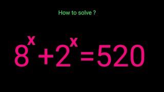 A Beautiful Exponential Problem | Math Problem with Exponential Equation