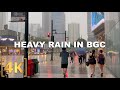 Intense thunderstorm in bgc  1 hour heavy rain walking tour  bonifacio global city philippines