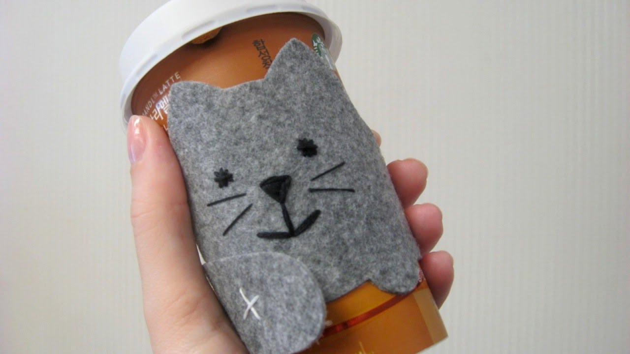 Craft a Cozy Coffee Cup Sleeve Cat - DIY Crafts - Guidecentral - YouTube