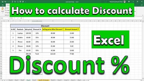 how to calculate discount % in Excel | how to calculate discount in MS Excel | Discount formula ! MS