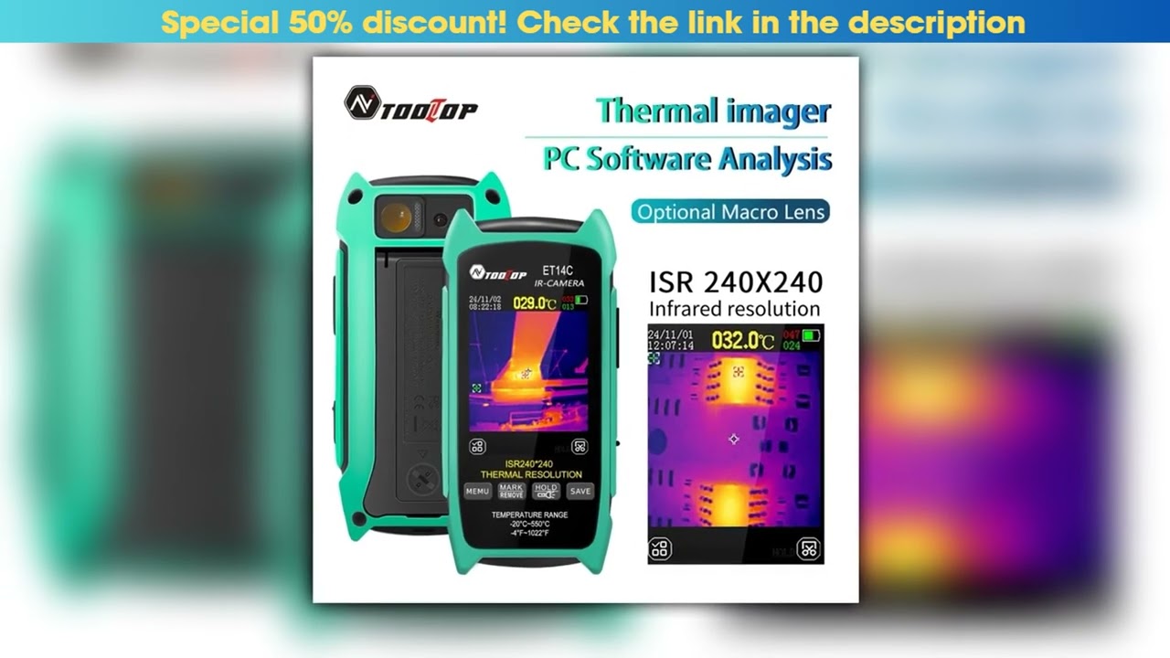 TOOLTOP ET14C 28inch Thermal Imager 25Hz Home Thermal imaging Camera ISR240x240 Thermography with