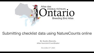 Submitting checklist data to Atlas-3 using NatureCounts online