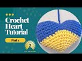 How To Crochet A Heart -  Pray for Ukraine Part 1