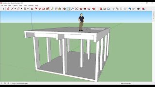 تصميم منزل 100 متر 12.50 * 8.00 م الدور الارضى  SketchUp