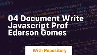 04 document write javascript prof ederson gomes