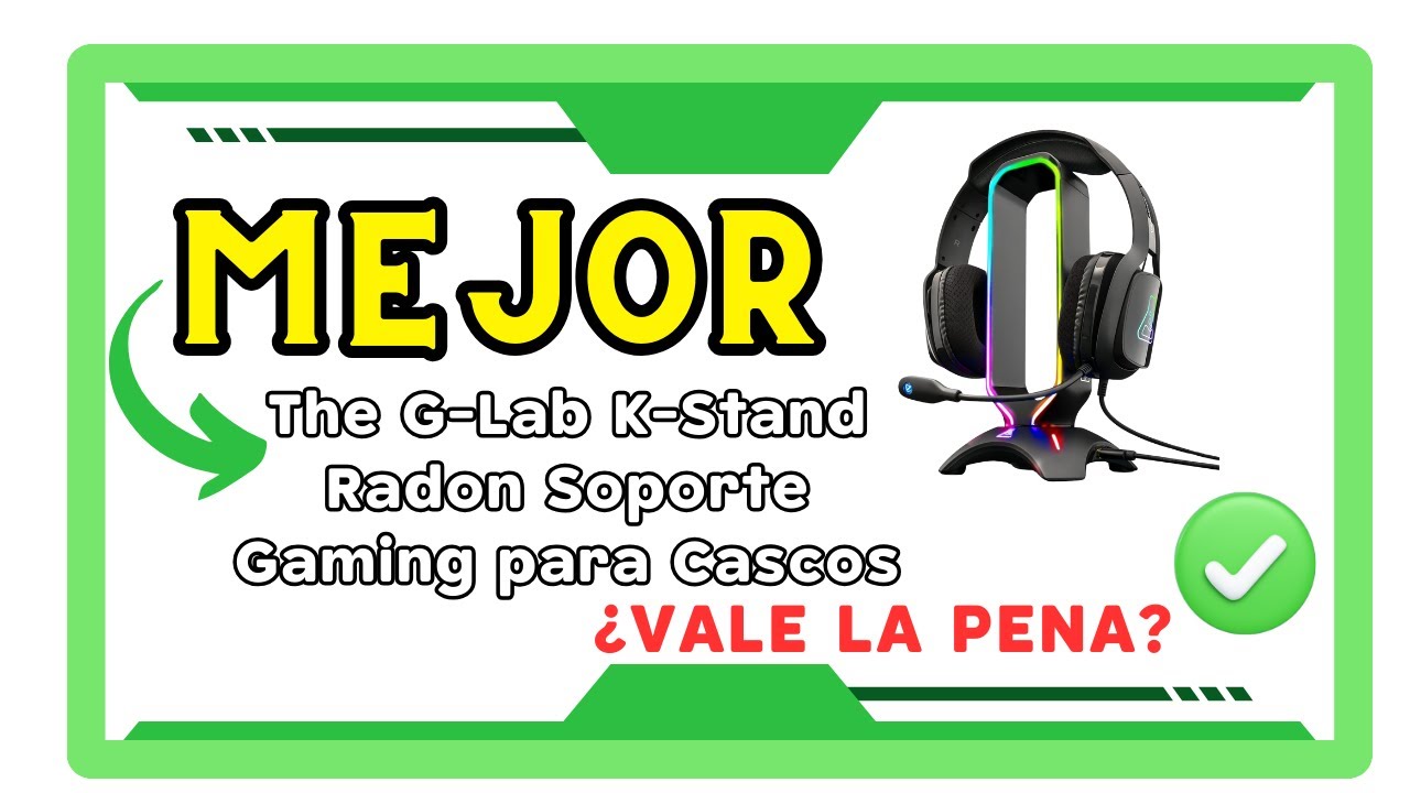 THE G-LAB K-Stand Radon Soporte Gaming para Cascos – Retroiluminación RGB,  USB HUB 2 x