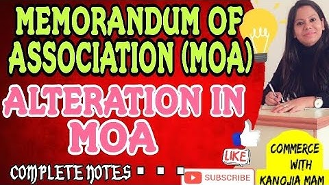 Alteration in memorandum of association || Companies Act 2013 ||  alteration in MoA || Bcom || 11th