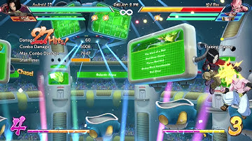 Dragon Ball FighterZ - Android 17 + SS Vegeta (assist) 6.4k 1-bar corner combo