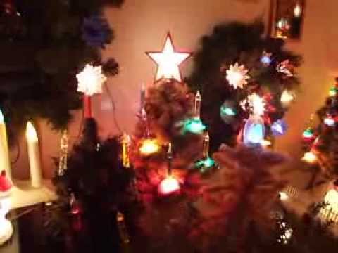 Vintage Christmas lights and decorations in my house, part 2
