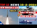 Indian defence updates  rudram3 hypersonic missile1450 t90 upgradedrishti10 flighttar drone