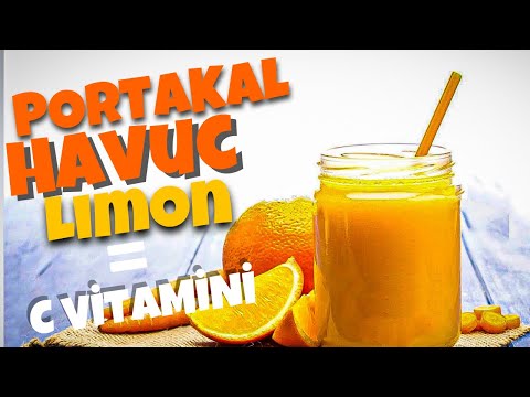 PORTAKAL+HAVUÇ+LİMON=C VİTAMİNİ SMOOTHİE 🍊🥕🍋🍹💯🔝Smoothie yapımı