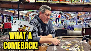 Blackjack! 💥 BIG Comeback in Minutes!!!! Double Deck Hand Shuffle
