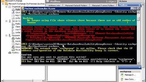 Removing an exchange 2010 DAG