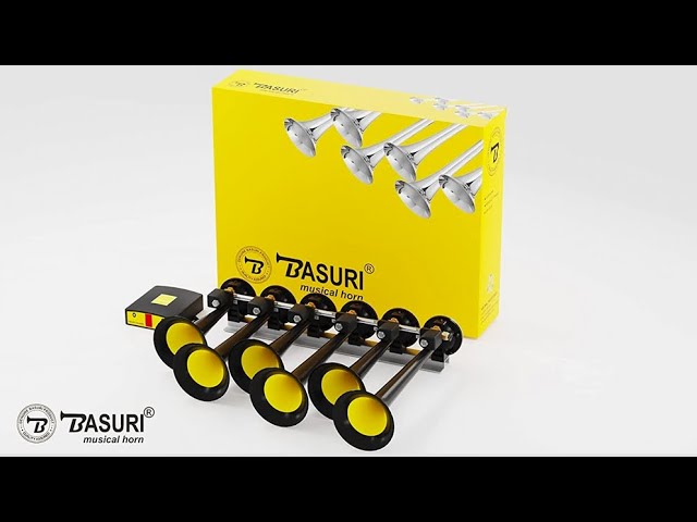 Basuri Air Horn 31 Melodies - Baby Shark, 12 and 24 Volts, for Trucks and  Utility Vehicles 