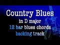 Country blues d major guitar backing track 12 bar blues chords 188bpm enjoy