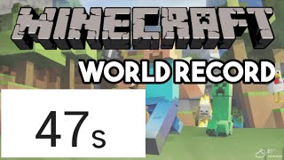 MINECRAFT CREATIVE SPEEDRUN WORLD RECORD | 47 Seconds!