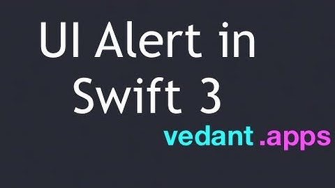 Creating a UI Alert in Swift 3