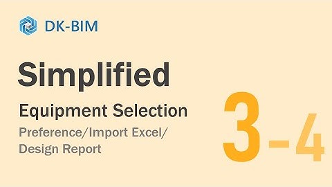 【DK-BIM】Simplified Mode |４ Preference/Import Excel/Design Report