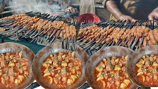 SHEIKH TIKKA HOUSE WAH CANTT | PAKISTAN FAMOUS STREET FOOD VIDEO #pakistanstreetfood #wahcantt