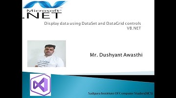 Display data using DataSet and DataGrid controls VB.NET