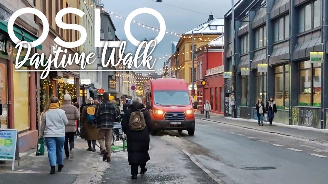 🇸🇯❄️🚶Walking Tour OSLO  NORWAY~ Grünerløkka In December