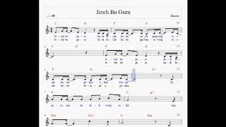 Chord Lagu Jereh Bu Guru