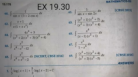 RD SHARMA EX 19.30 Q62 TO  Q70 SOLUTIONS OF CHAPTER 19 INDEFINITE INTEGRALS CLASS 12TH(PART6)