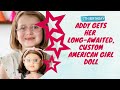 Addy gets a custommade american girl doll for her 7th birt.ay