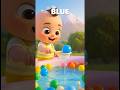 Learn Colors with Kiddie Pool 🏖️🌈 | Colorful Water Fun &amp; Toys | Toddler Learning Video #shorts