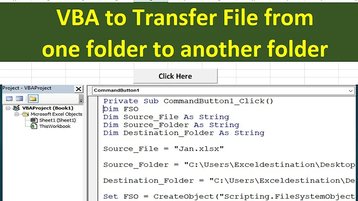 VBA to Copy File from one Folder to another Folder - Excel VBA Tutorial