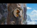 I Built a Hidden Cliff Shelter with a Heated Bed – No One Can Find Me Here