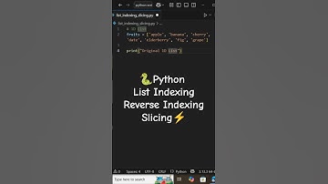#Python List Indexing, Reverse Indexing & Slicing #Shorts #pythonforbeginners