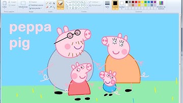 HOW TO DRAW THE FAMILY [ PEPPA PIG ] WITH MICROSOFT PAINT ?