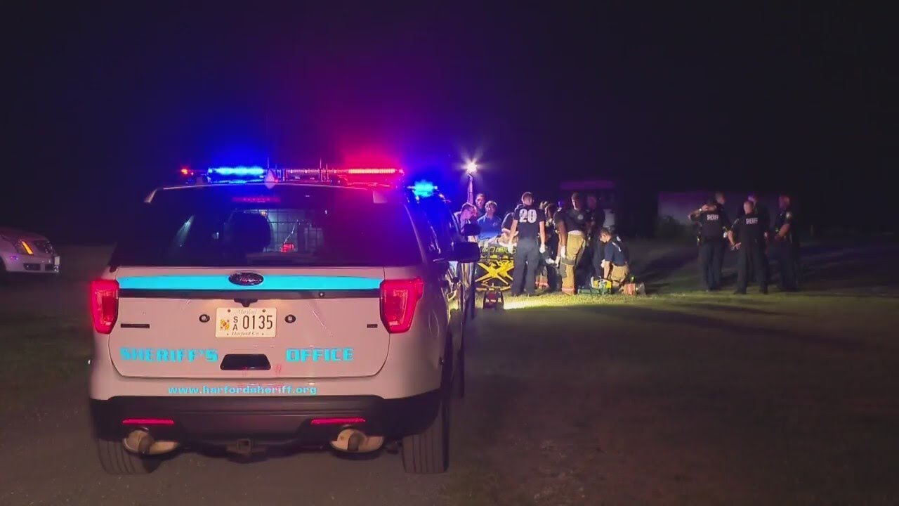 Person in custody after pursuit of stolen car from Harford County - YouTube