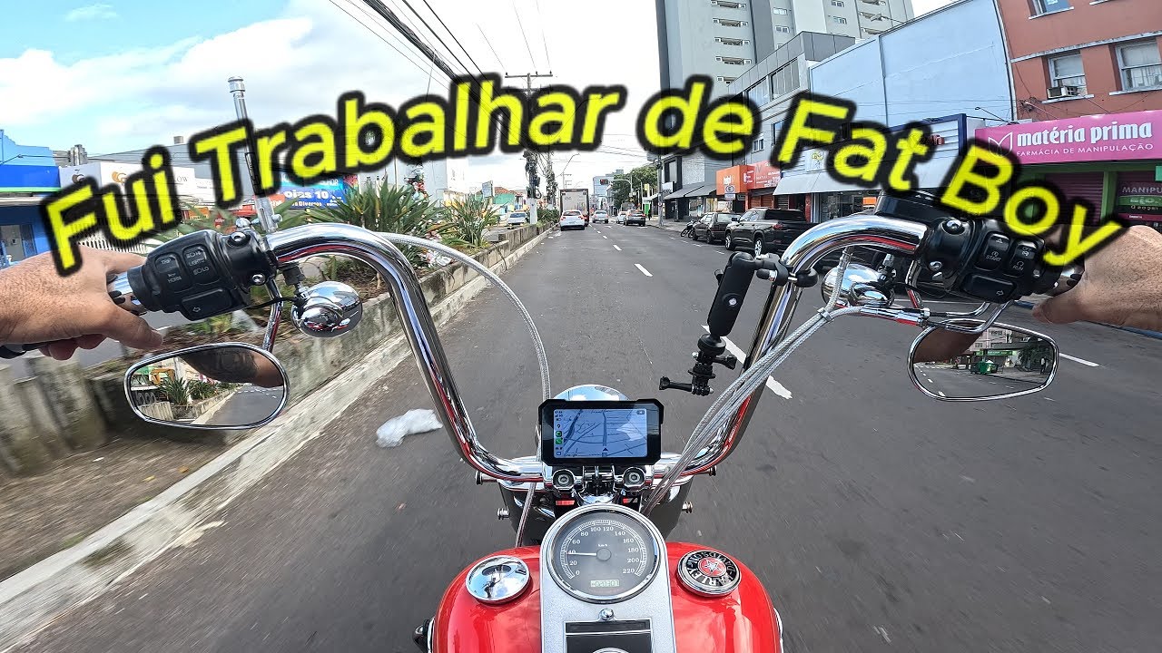 FUI TRABALHAR DE FAT BOY | ENQUANTO UNS RECLAMAM DO TRÂNSITO, EU CURTO O CAMINHO | HARLEY DAVIDSON.
