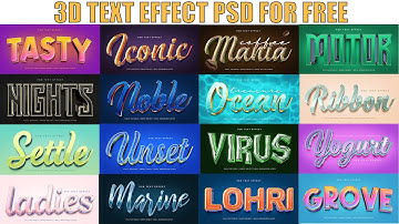 NEW 3D TEXT PHOTOSHOP PSD FILE EDITABLE DOWNLOAD FOR FREE PART 48