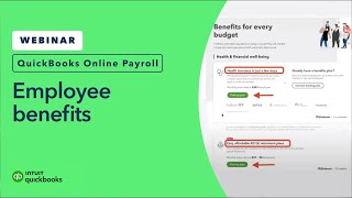 Employee benefits offered through QuickBooks Online Payroll