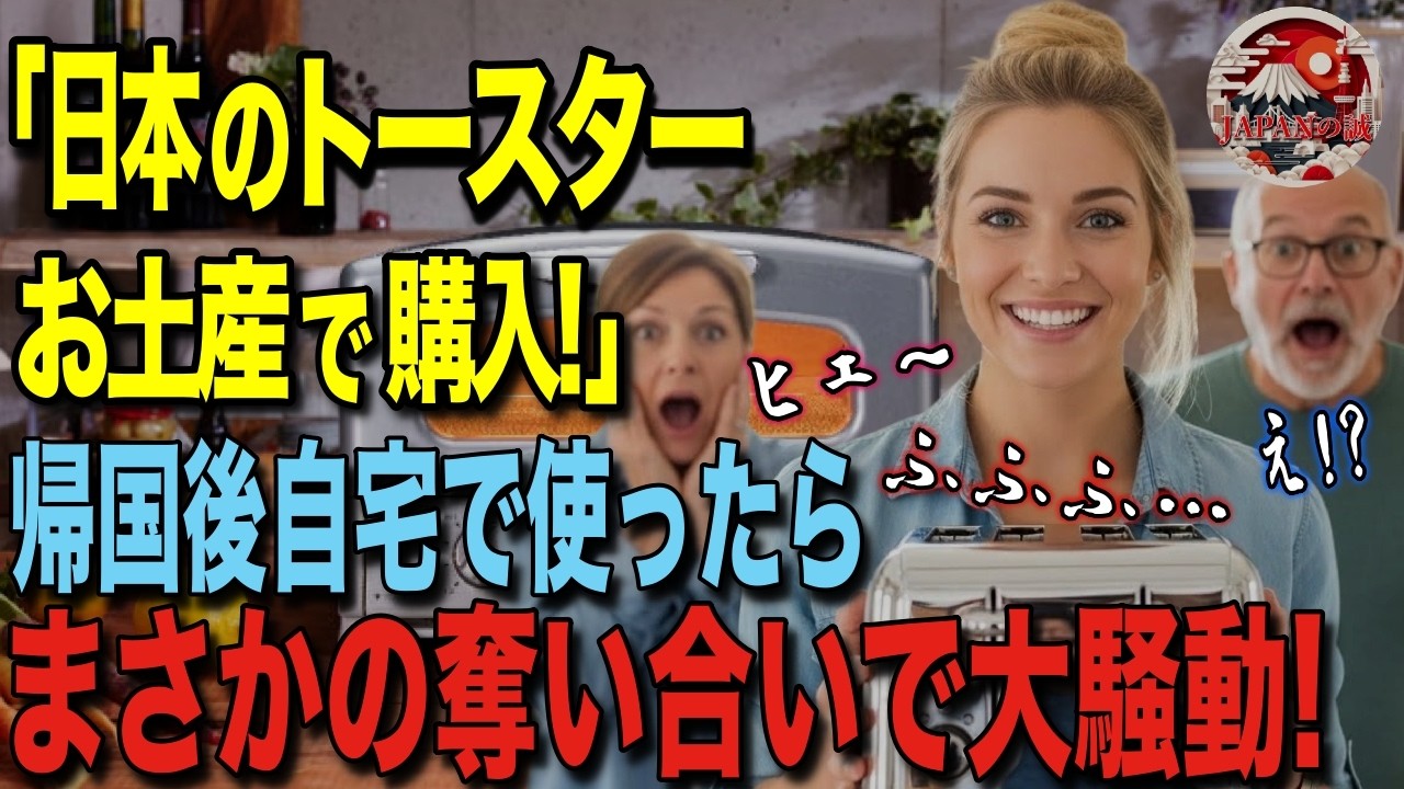【海外の反応】「日本のトースターで家が崩壊！？」日本のトースターに感激したアメリカ人女性が帰国後に設置したら…家族が大騒ぎ！