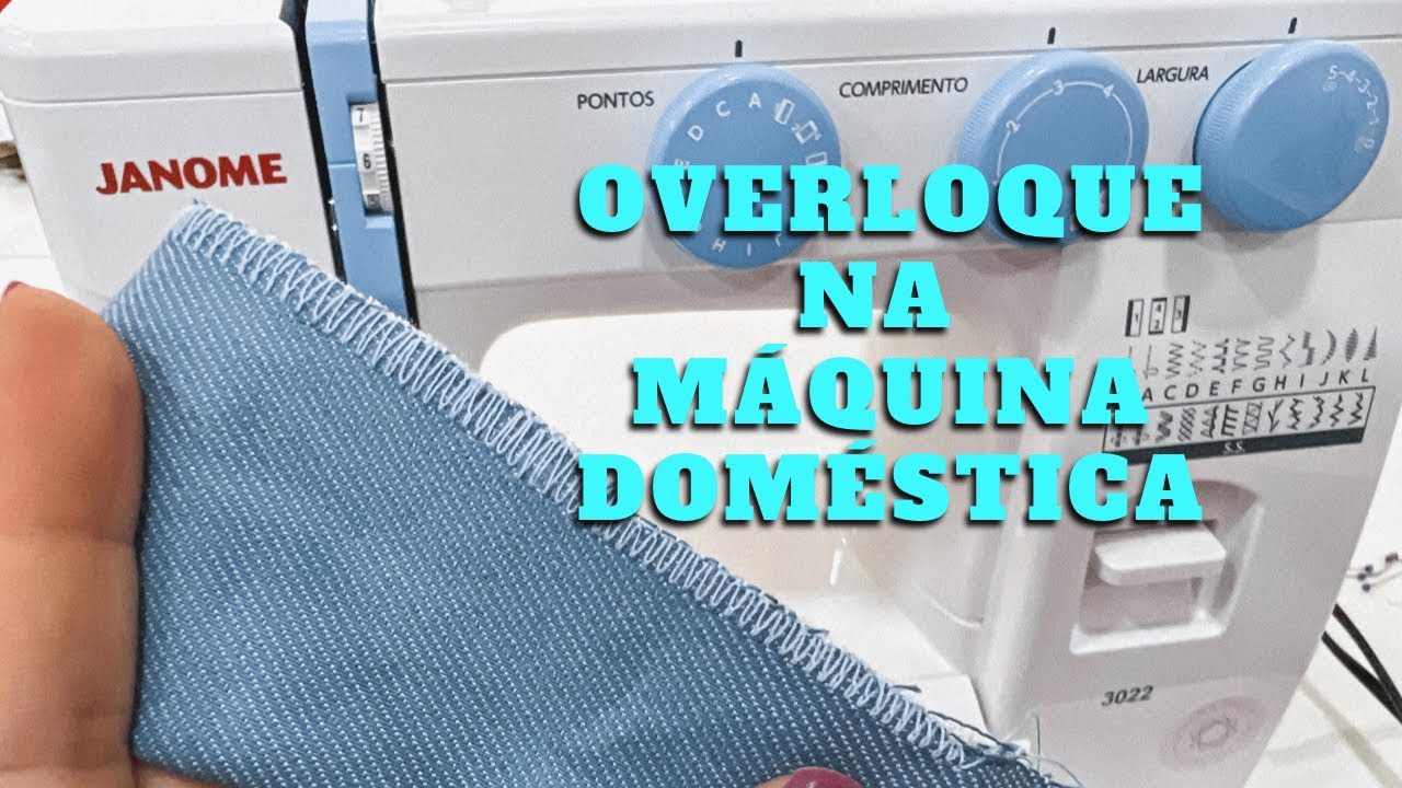 Acabamento de overloque na MÁQUINA DOMÉSTICA- regule da forma correta