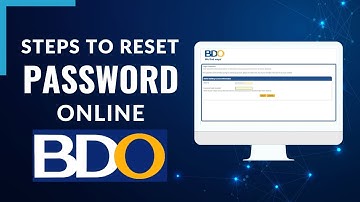 BDO Online - How to Reset Password?