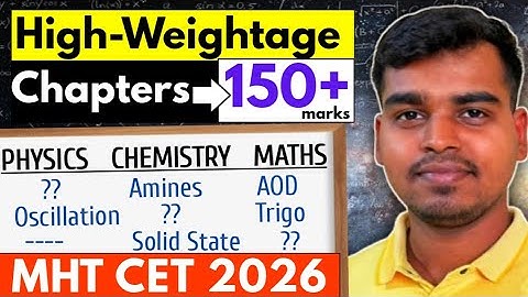 Want 99%ile in MHT CET 2026 ? - Master These Do or Die Chapters Now🔥COEP, VJTI Strategy✅