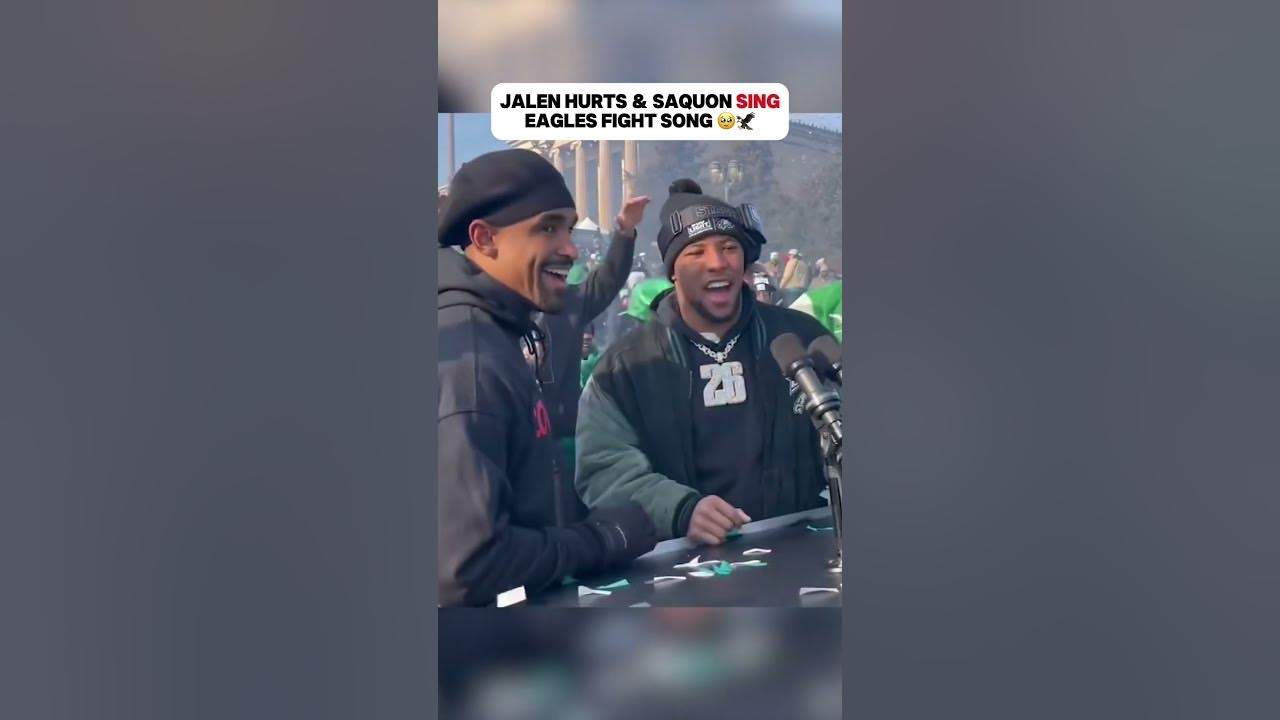 Jalen Hurts & Saquon Sing Eagles Fight Song 🥹🦅