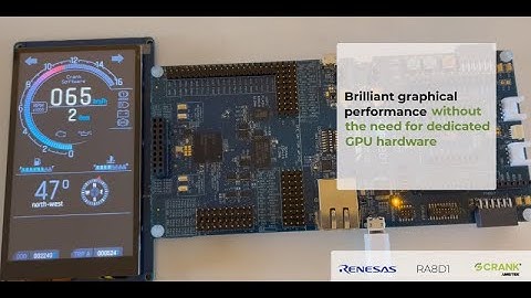 Renesas RA8D1 demo image | eBike GUI built using Crank Storyboard