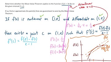 Calculus POD #42 Mean Value Theorem Determine whether the Mean Value Theorem applies to...