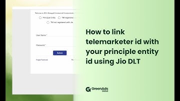 How to do PE TM binding for DLT Bulk SMS | Jio DLT platform