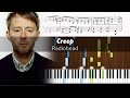 Radiohead  creep  piano tutorial  sheets