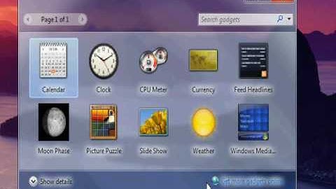 Gadgets in Windows 7 or Vista