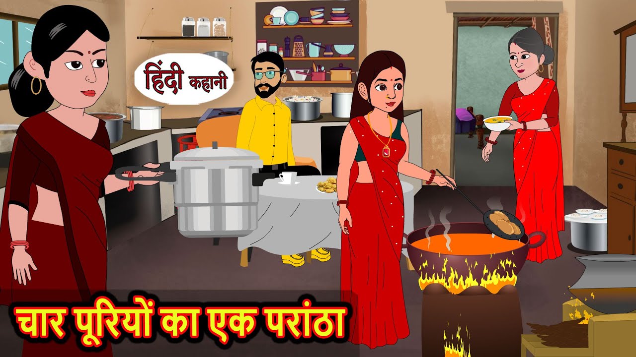 चार पूरियों का एक परांठा | Bedtime Stories | Hindi Moral Story | Fairy Tales | Kahani | Storytime